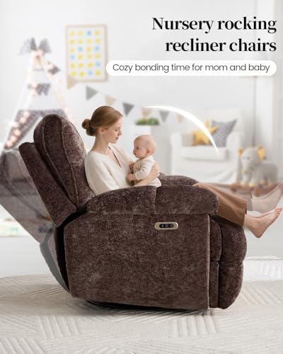 Oversized Power Swivel Rocker Recliner Chair - Image 3