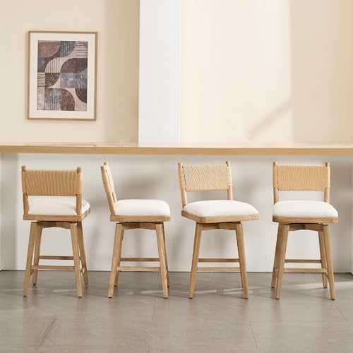 26" Swivel Counter Height Bar Stools Set of 2 - Image 6