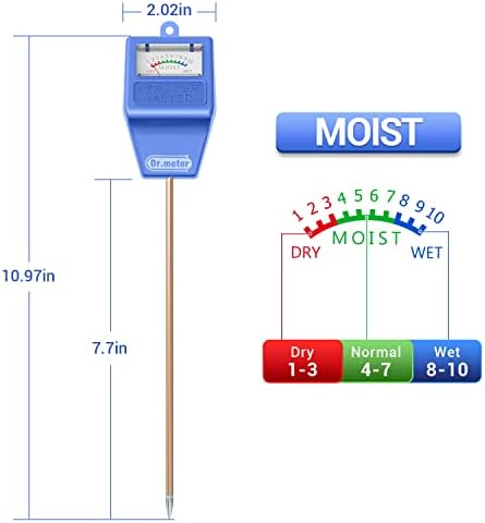Dr.meter Soil Moisture Meter for Plants, Plant Water Gauge Test Kit - Image 4