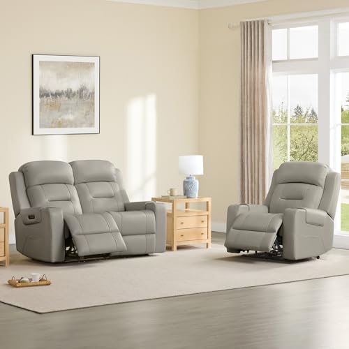 Watson & Whitely Genuine Leather Lay Flat Power Reclining Loveseat - Image 7