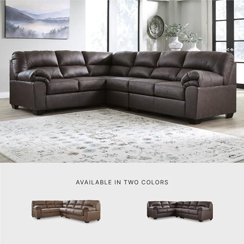 Signature Design by Ashley Sectional Couch, Left Facing, Umber Brown - Image 7