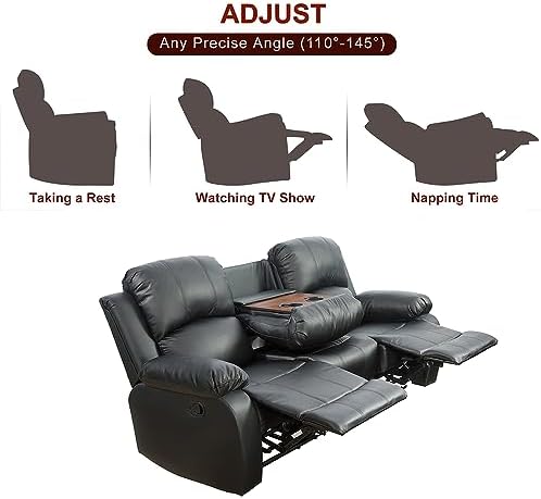 A Ainehome Living Room Furniture Set Leather Recliner Sofa Set Loveseat Chair - Image 5