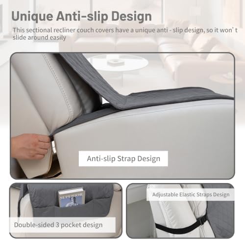 Waterproof Sectional Reclining Couch Covers L Shaped Recliner Sectional Sofa - Image 5