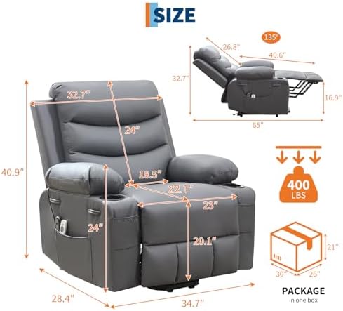 Garvee Oversized Power Lift Recliner Chair - Image 2