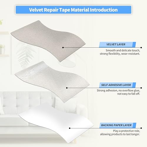 KING MOUNTAIN Couch Fabric Repair Patch, Fabric Patches - Image 3