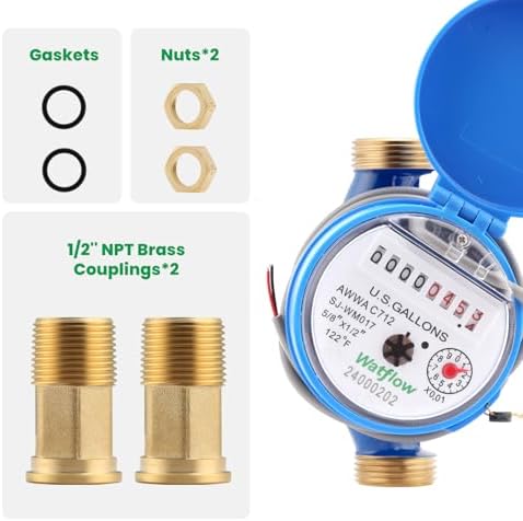 DN15 Water Meter 1/2" NPT, AWWA C712 Certification Gallon Water Flow Meter - Image 2