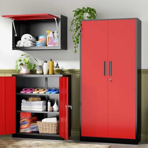 SUNCROWN 72" Metal Storage Cabinet - Image 4