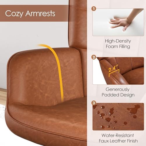 Yaheetech Faux Leather Accent Chair - Image 6