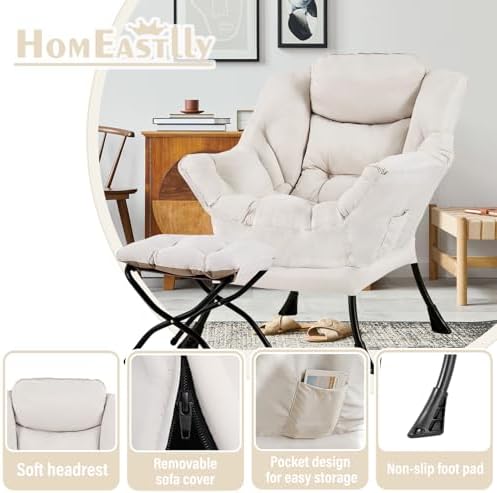 Lazy Chair with Ottoman, Soft Comfy Chair - Image 6