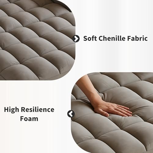 3 in 1 Convertible Sleeper Sofa, 65in Sleeper Couch - Image 6