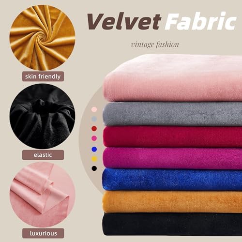 Pink Velvet Fabric by The Yard, 1 Yard - Image 6