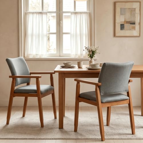 GOTMINSI Mid-Century Modern Linen Dining Chair - Image 7