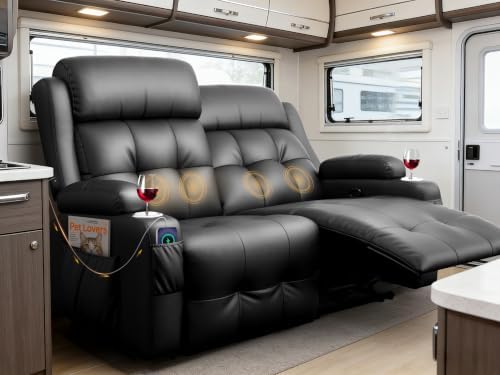 Reclining Loveseat Sofa, RV Loveseats Recliner Sofas Wall Hugger, Double by BuiltfortheRVLife