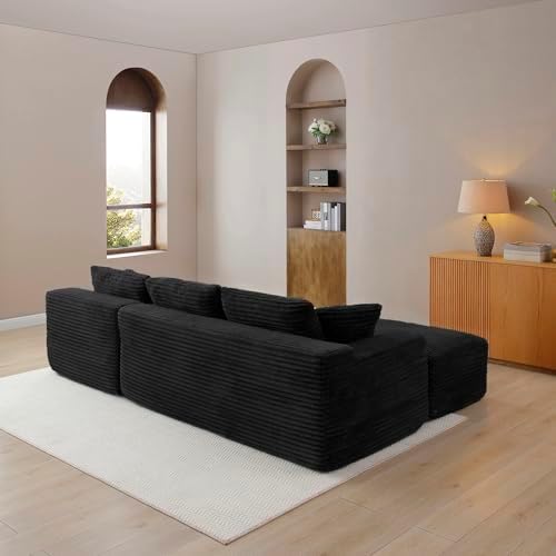 105-Inch L-Shaped Right Facing Corner Compressed Sofa Modular Sectional - Image 5