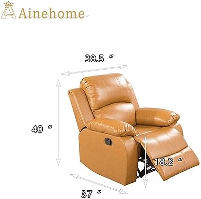 A Ainehome Living Room Furniture Set Bonded Leather Recliner Sofa Set Loveseat - Image 2