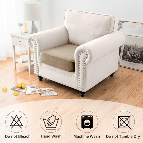 NAISI Waterproof Couch Cushion Covers Thick Velvet Fabric Washable Sofa - Image 6