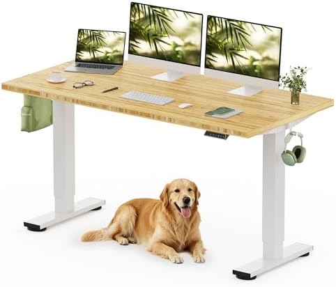 FLEXISPOT 60" x 30" Solid Bamboo Standing Desk by Unknown