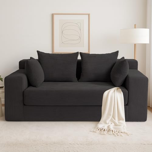 cidludto Convertible Sofa Bed, Boneless Loveseat Folding Couch Bed Foldable - 3 by Cidludto