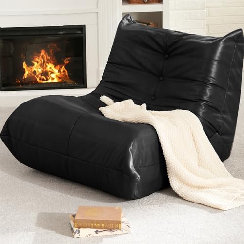 Hobestluk Bean Bag Chair Adult Leather Togo Chair Memory Foam Living Room by YourHomeDeservesMore