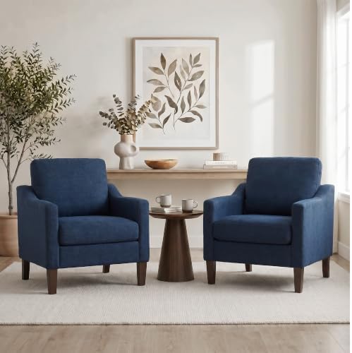 VKNOW Accent Chairs Set of 2, Modern Upholstered Armchairs by VKNOW
