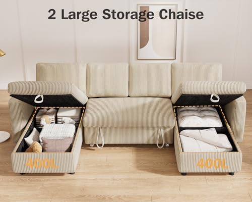 Vipbear 104" Sectional Sleeper Sofa Bed - Image 7