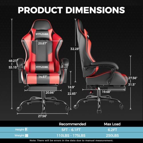 GTPLAYER Gaming Chair, Computer Chair - Image 3