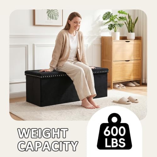 PINPLUS Folding Storage Ottoman Bench - Image 5
