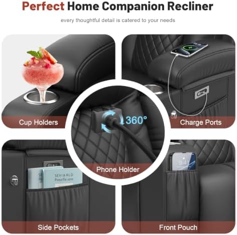Power Loveseat Recliner, Wall Hugger RV Reclining Loveseat - Image 4