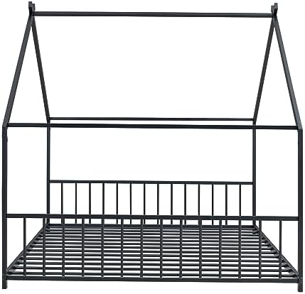 Flieks Full Size Metal House Bed Frame - Image 6