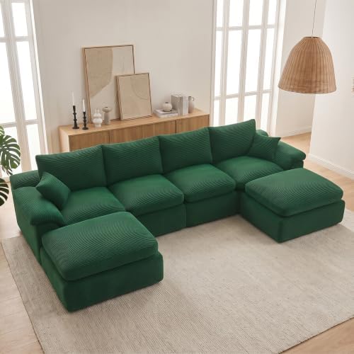 133" Cloud Sectional Couch, Boneless Couches by Unknown
