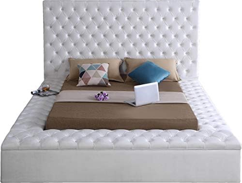 Meridian Furniture Bliss Collection Modern | Contemporary Velvet Upholstered Bed - Image 6