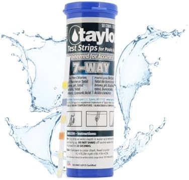 Taylor Technologies S-1403, 7-in-1 Pool and Spa Test Strips by Taylor