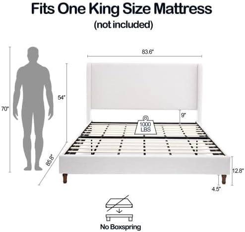 Upholstered Bed Frame King Size - Image 2