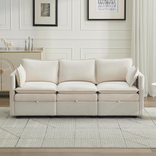 80" Cloud Modular 3 Seater Sofa by Abbrevi