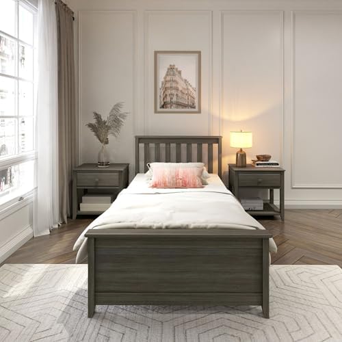 Plank+Beam Solid Wood Twin Bed Frame, Platform Bed - Image 3