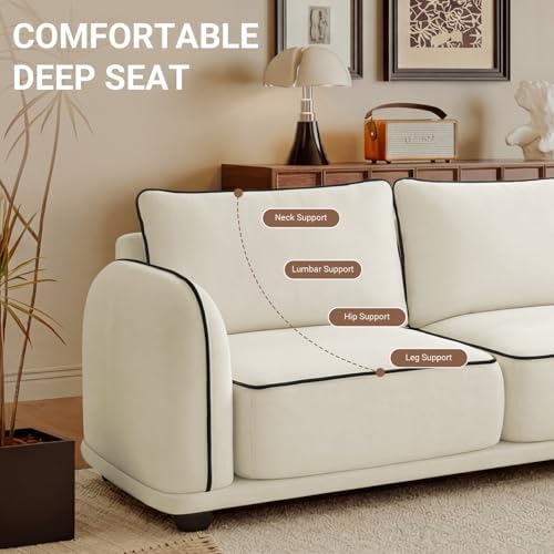 104 Inch L Shaped Modular Sectional Sofa, 4 Seater Modern Cloud Chenille Comfy - Image 3