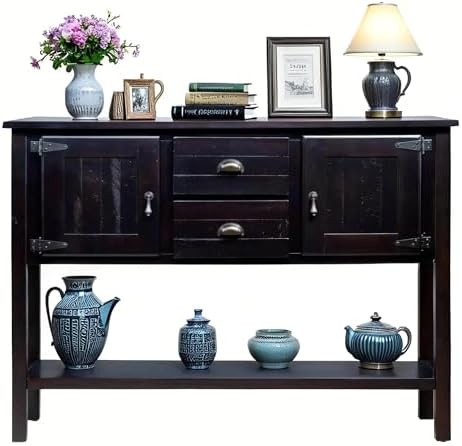 LKTART Solid Wood Farmhouse Console Table, Sofa Table - Image 3