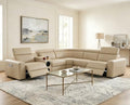Power Recliner Sectional Couch, Breathing Leather Living Room Furniture Set by Unknown