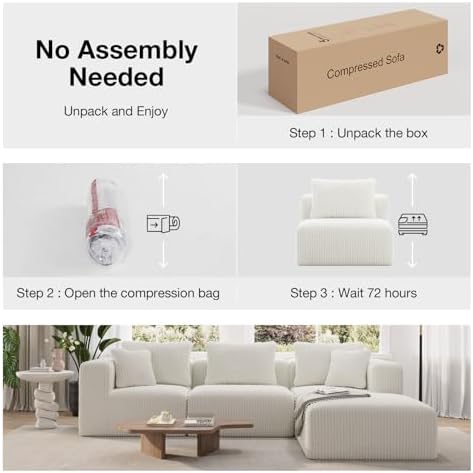 Novilla Modular Sectional Sofa, Modern Cloud Sectional Couch - Image 4