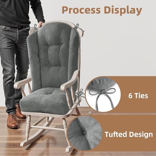 Wingback Rocking Chair Cushion Set - Image 6
