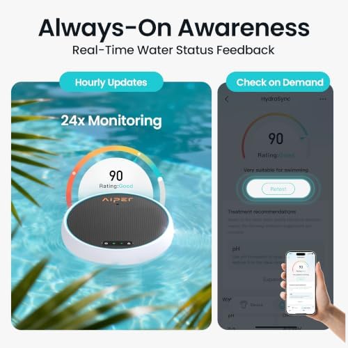 AIPER HydroSync Smart Pool Monitor, 24/7 Automatic Water Testing - Image 5