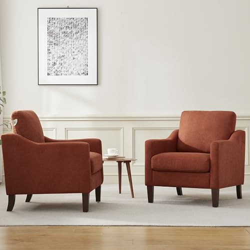 VKNOW Accent Chairs Set of 2, Modern Upholstered Armchairs - Image 6