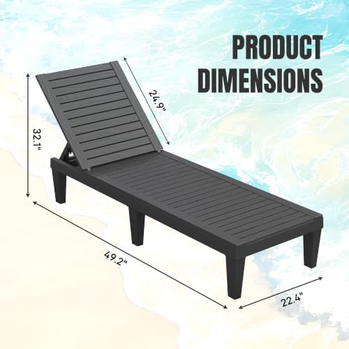 Outdoor Chaise Lounge Chair Set of 4 - Image 2