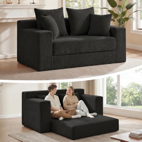 3-in-1 Convertible Sofa Bed: Boneless Loveseat Sleeper & Folding Couch Bed by Winzoo