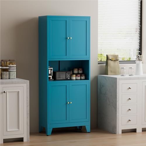 COFaR 69" Pantry Cabinet, Metal Storage Cabinet - Image 6