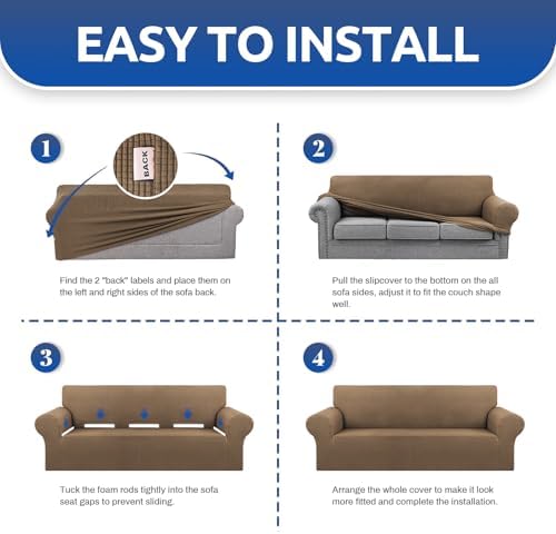 KEKUOU Stretch Chair Sofa Slipcover, Single Couch Cover - Image 6