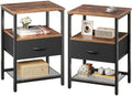 Huuger Nightstand Set of 2, Night Stand by Huuger