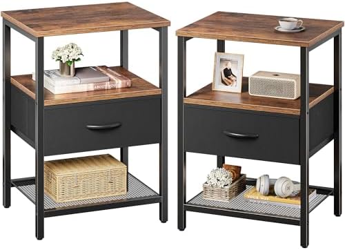 Huuger Nightstand Set of 2, Night Stand by Huuger