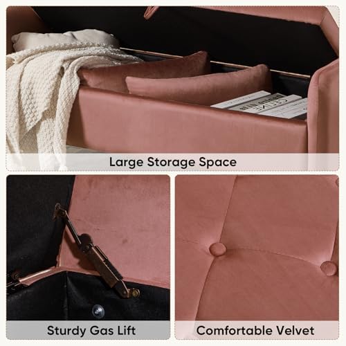 48" End of Bed Bench, Modern Storage Bench - Image 3