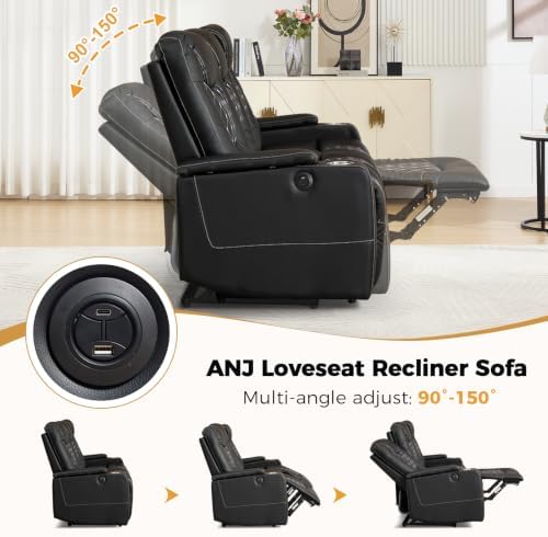 ANJ Power Recliner & Loveseat Set, USB & Cup Holders - Image 5